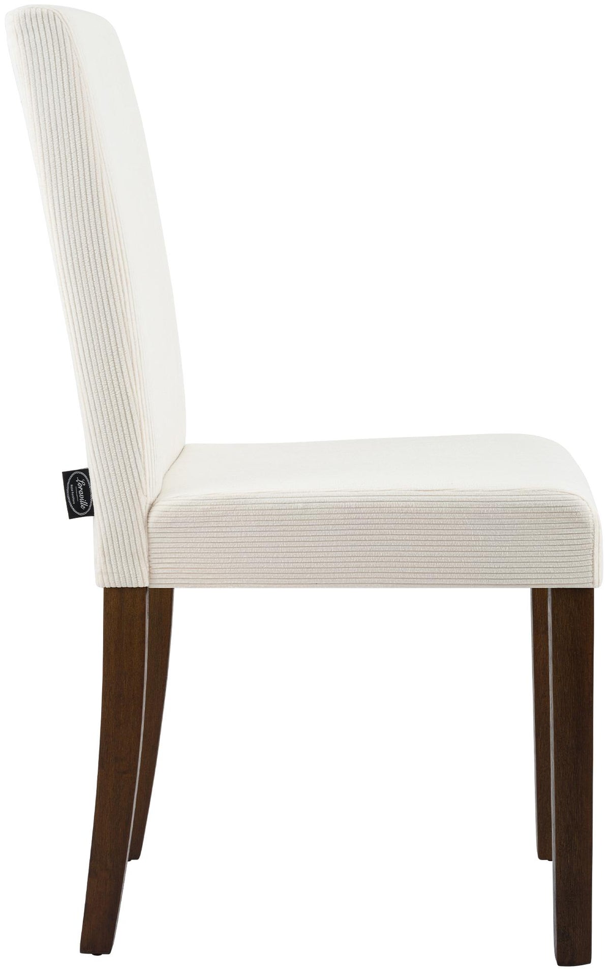 Set van 2 eetkamerstoelen Ina Cord creme,antiek donker creme