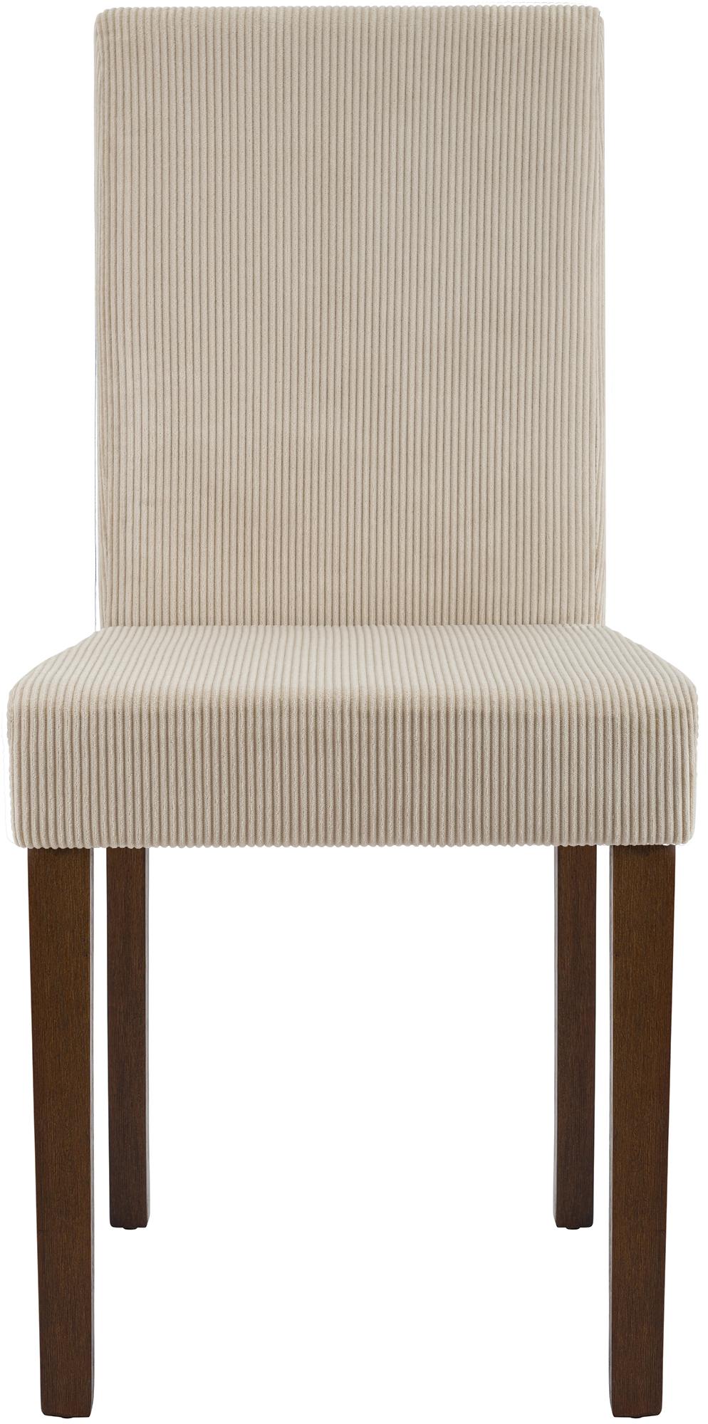 Set van 2 eetkamerstoelen Ina Cord licht bruin,antiek donker hellbraun