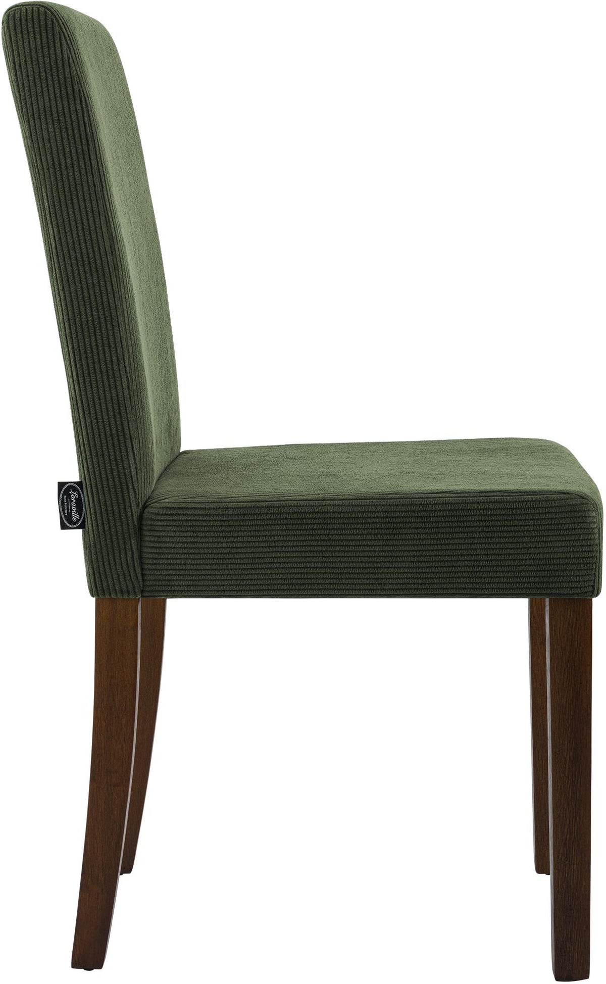 Set van 2 eetkamerstoelen Ina Cord groen,antiek donker grün
