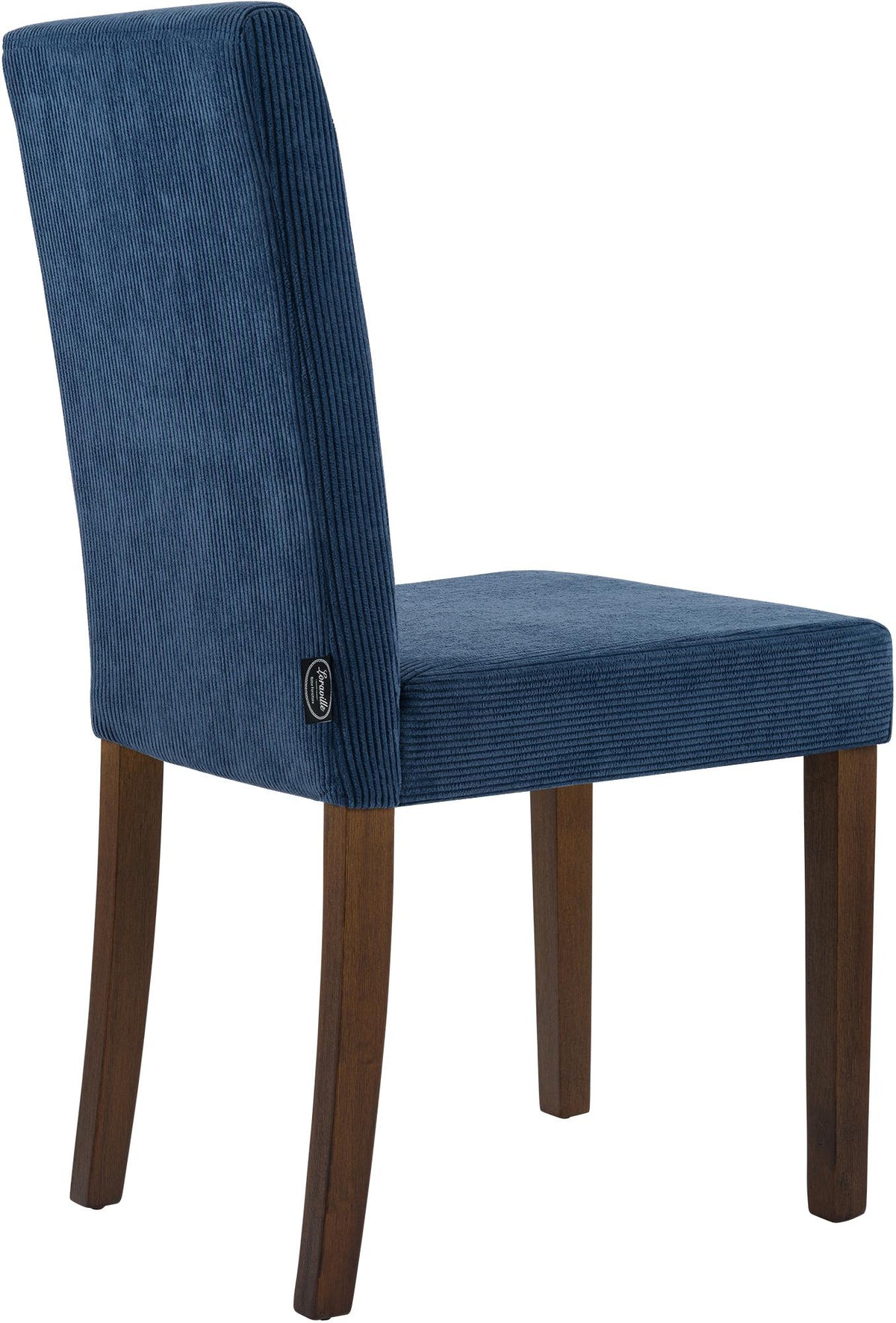 Set van 2 eetkamerstoelen Ina Cord blauw,antiek donker blau