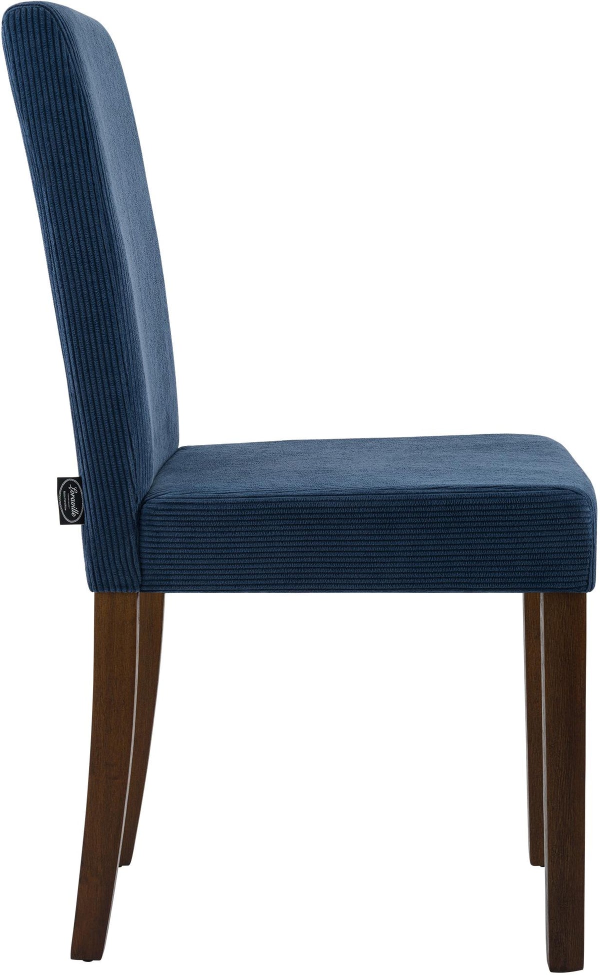 Eetkamerstoel Ina Cord blauw,antiek donker blau