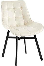 Eetkamerstoel Colby creme,Fluweel creme