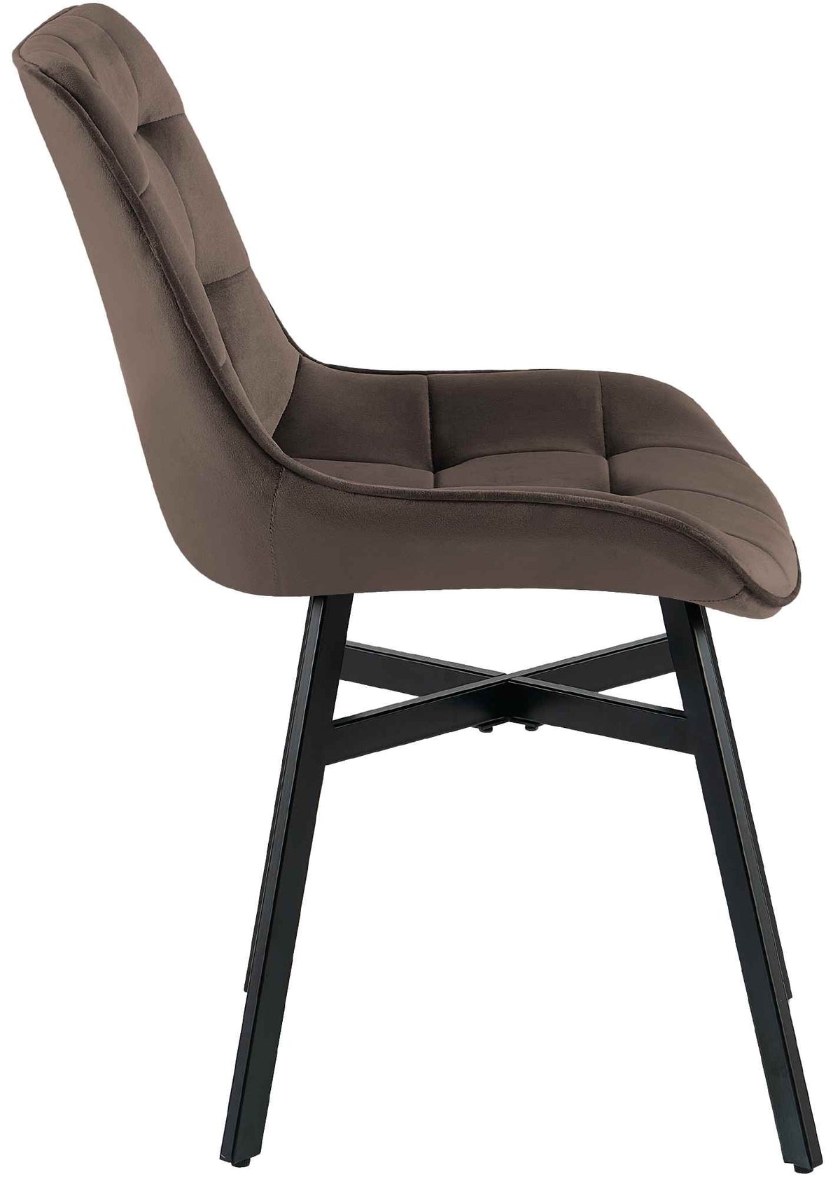 Eetkamerstoel Colby bruin,Fluweel braun
