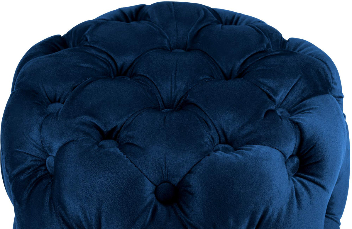 Poef Drancy Fluweel blauw,M blau