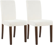 Set van 2 eetkamerstoelen Ina Cord creme,antiek donker creme