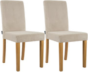 Set van 2 eetkamerstoelen Ina Cord licht bruin,antiek licht hellbraun