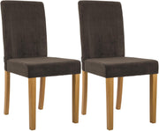 Set van 2 eetkamerstoelen Ina Cord bruin,antiek licht braun