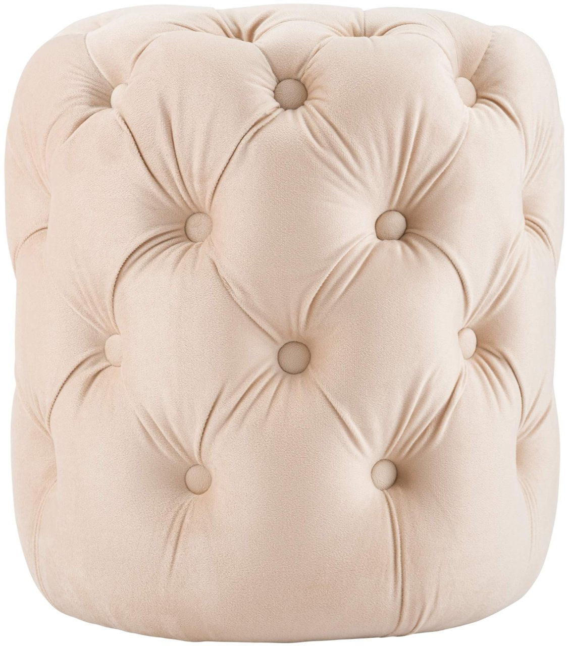 Poef Drancy Fluweel creme,M creme