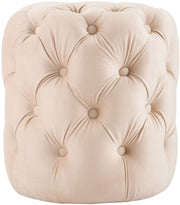 Poef Drancy Fluweel creme,M creme