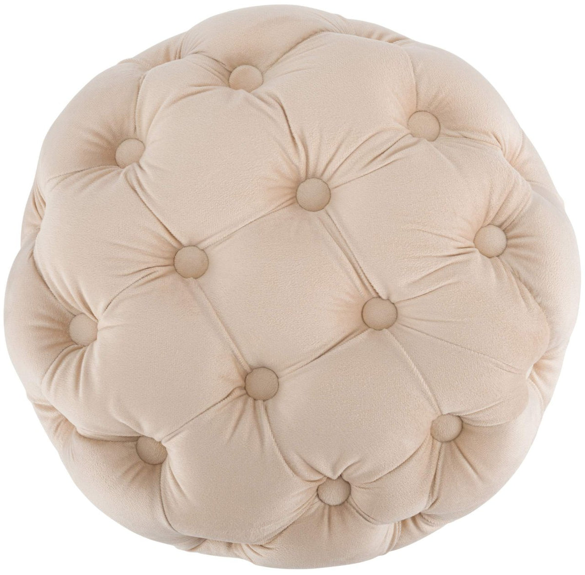 Poef Drancy Fluweel creme,M creme