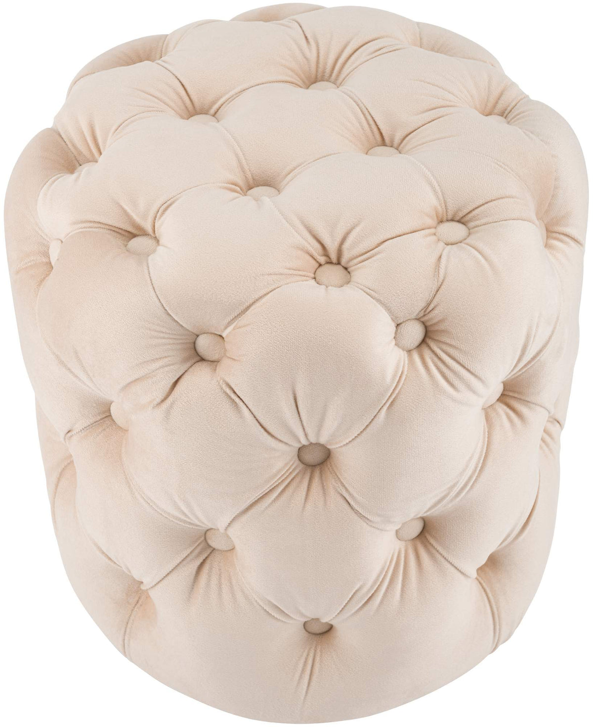 Poef Drancy Fluweel creme,M creme