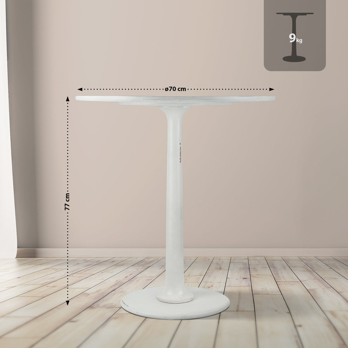 Bijzettafel Morristown antiek/wit antik weiß