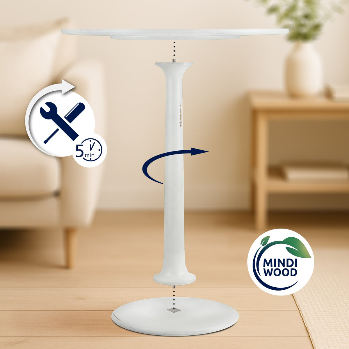 Bijzettafel Morristown antiek/wit antik weiß