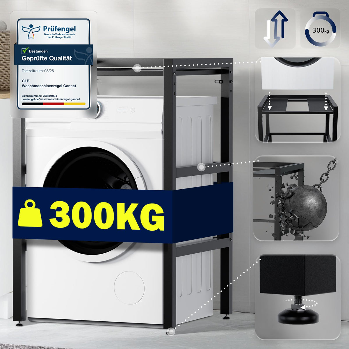Wasmachine ombouw Gannet zwart schwarz