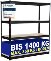 Stelling 160x60x180 cm zwart schwarz