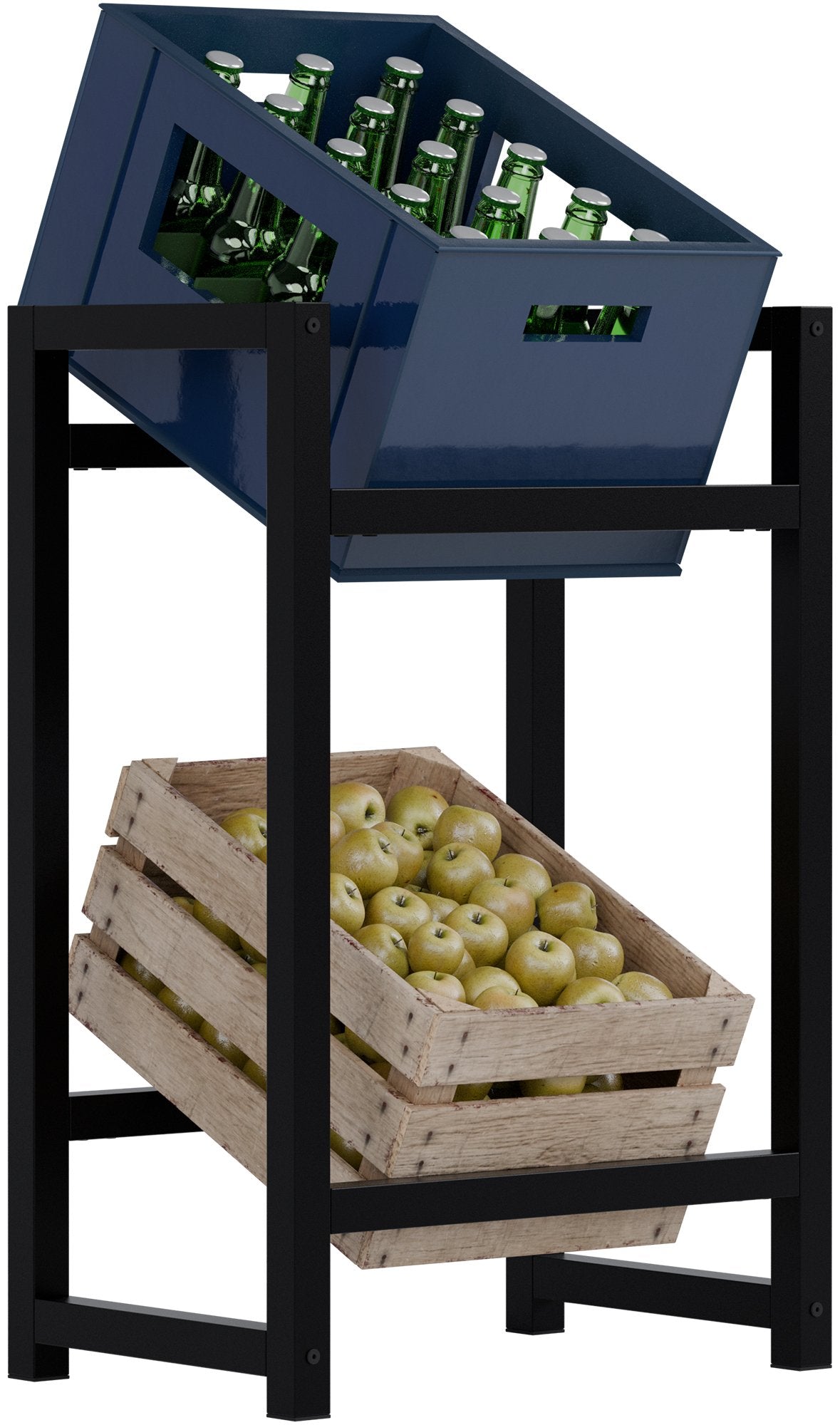 Krattenrek Stack zwart,75x47x31 cm schwarz
