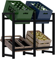 Krattenrek Stack zwart,75x91x31 cm schwarz