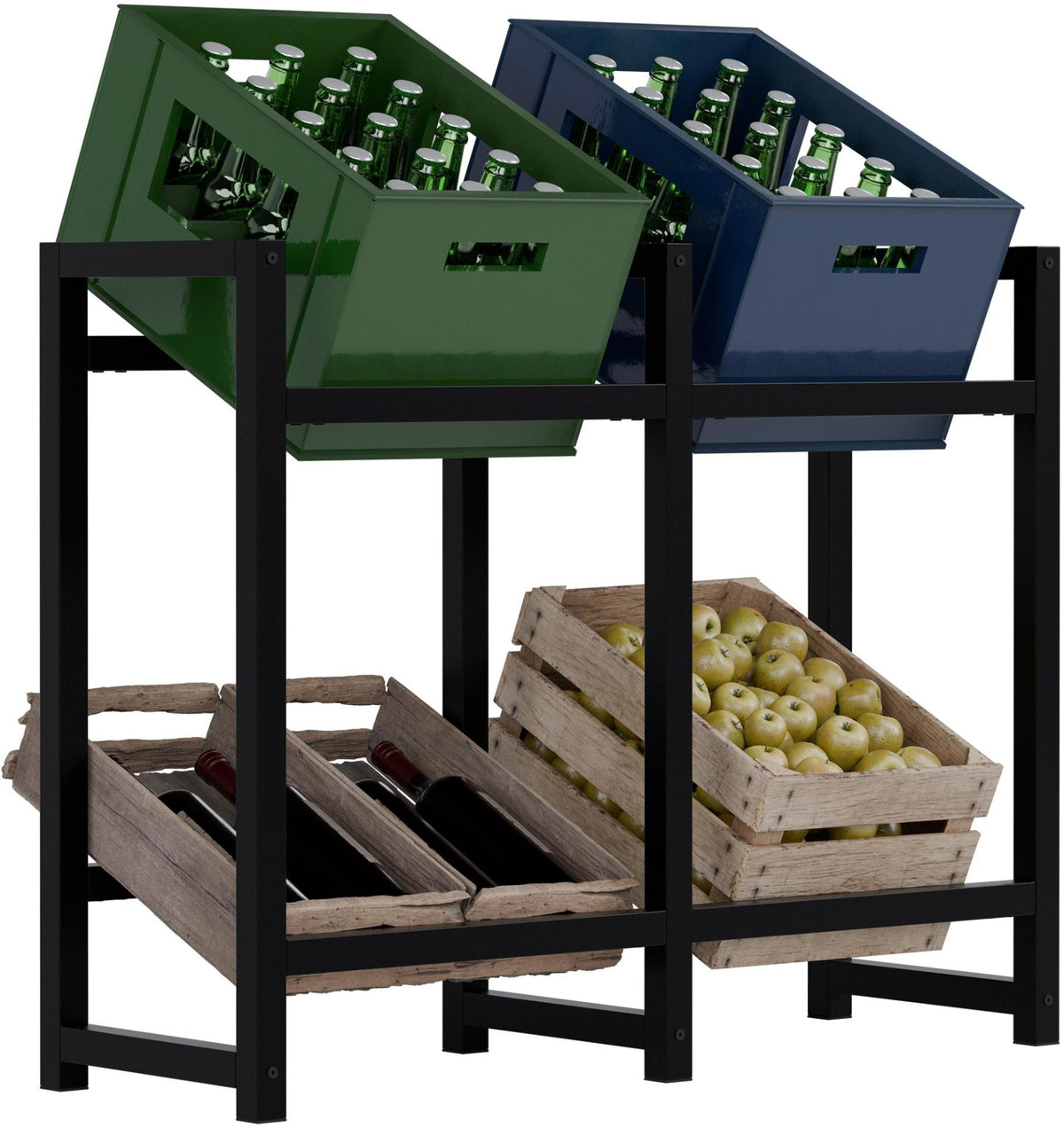 Krattenrek Stack zwart,75x91x31 cm schwarz