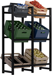 Krattenrek Stack zwart,116x91x31 cm schwarz