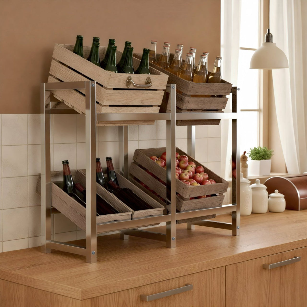 Krattenrek Stack chroom,75x91x31 cm chrom