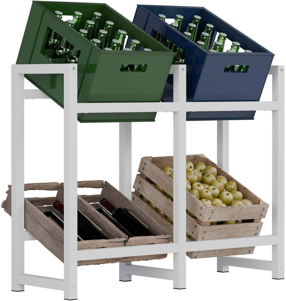 Krattenrek Stack wit,75x91x31 cm weiß