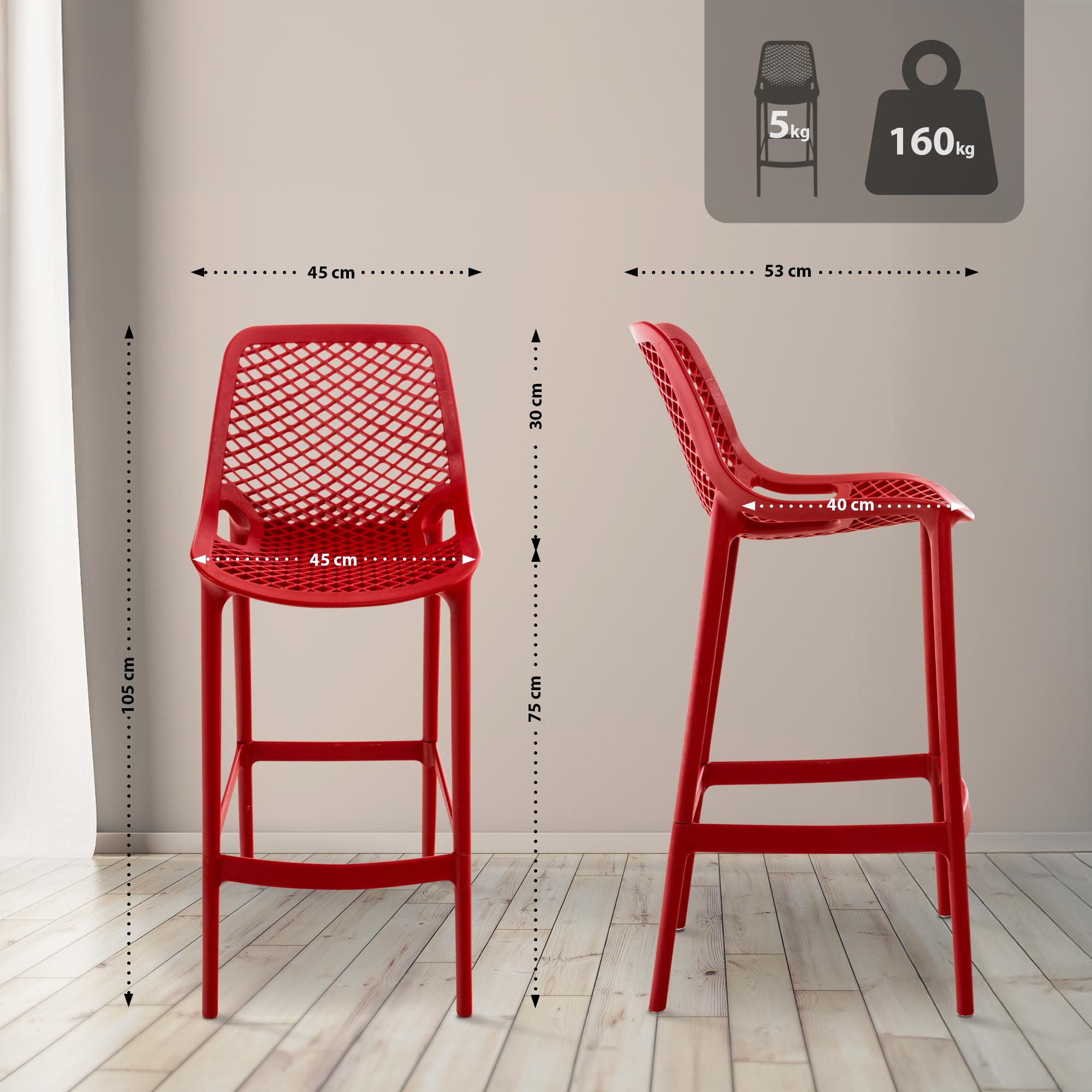 Barkruk Air rood rot