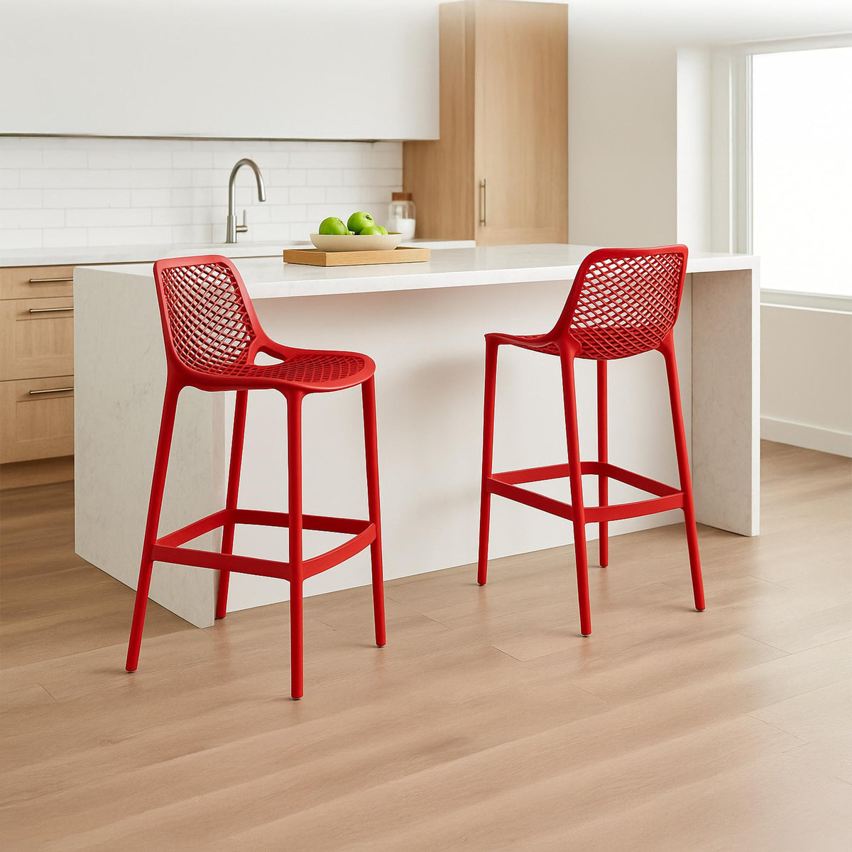 Set van 2 barkrukken Air rood rot