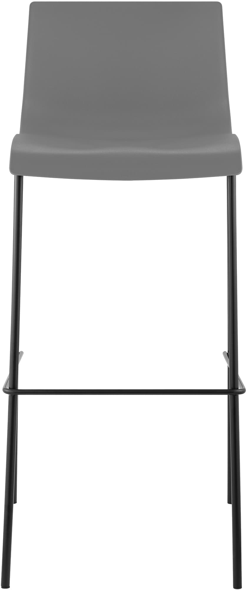 Barhocker Hoover 4-Fuß Gestell schwarz grau