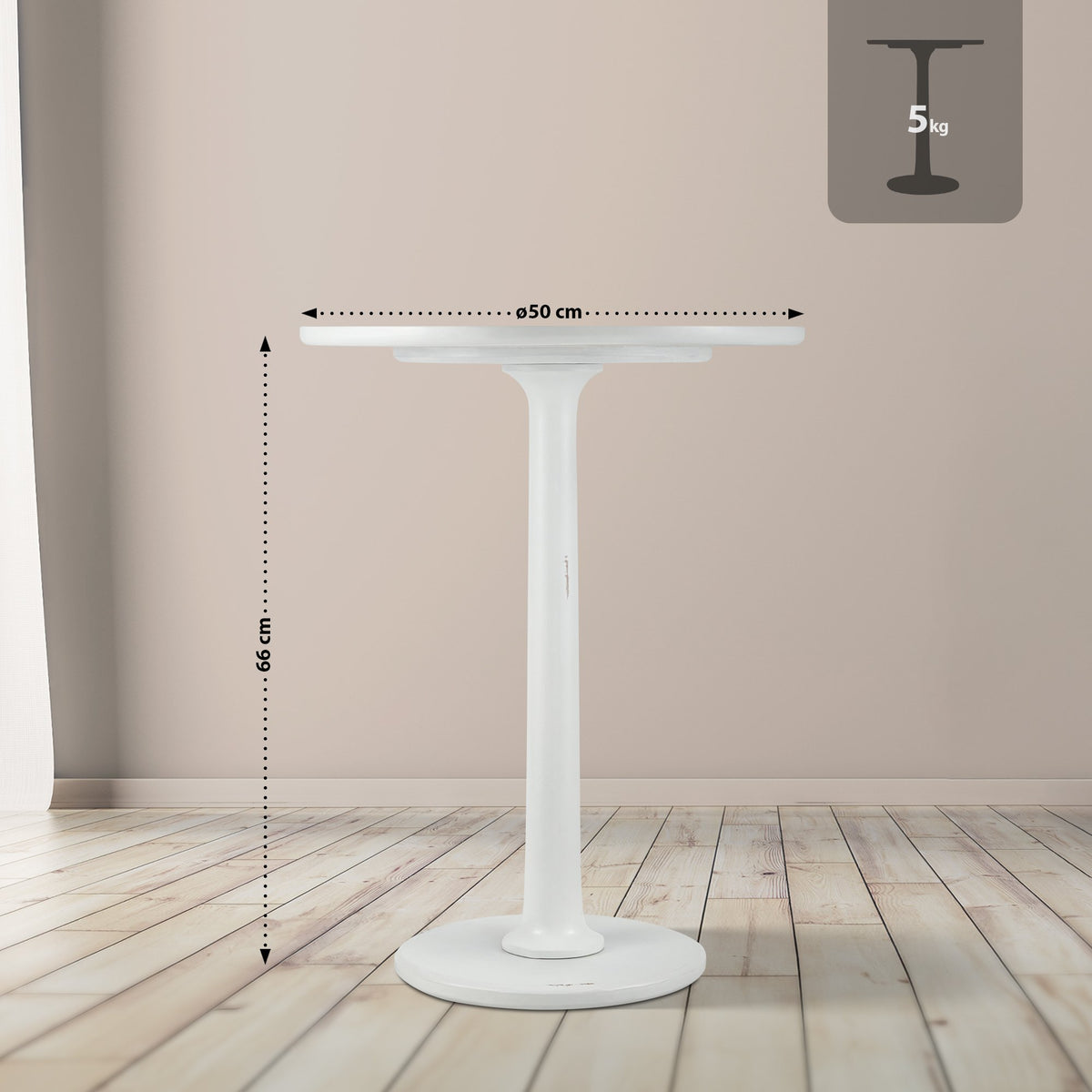 Bijzettafel Farragut antiek/wit antik weiß