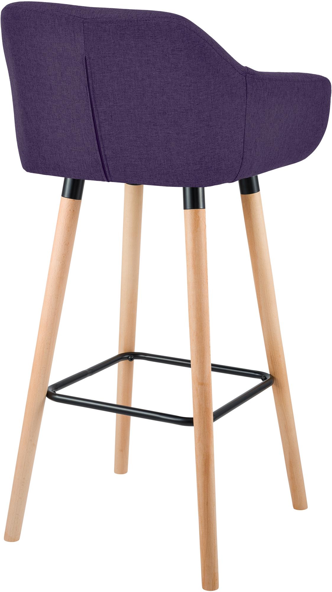Set van 2 Barkrukken Grant stof purper lila