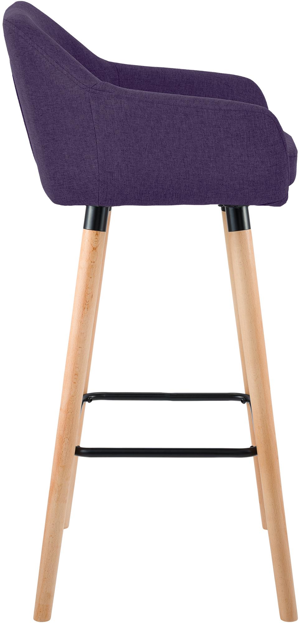 Set van 2 Barkrukken Grant stof purper lila