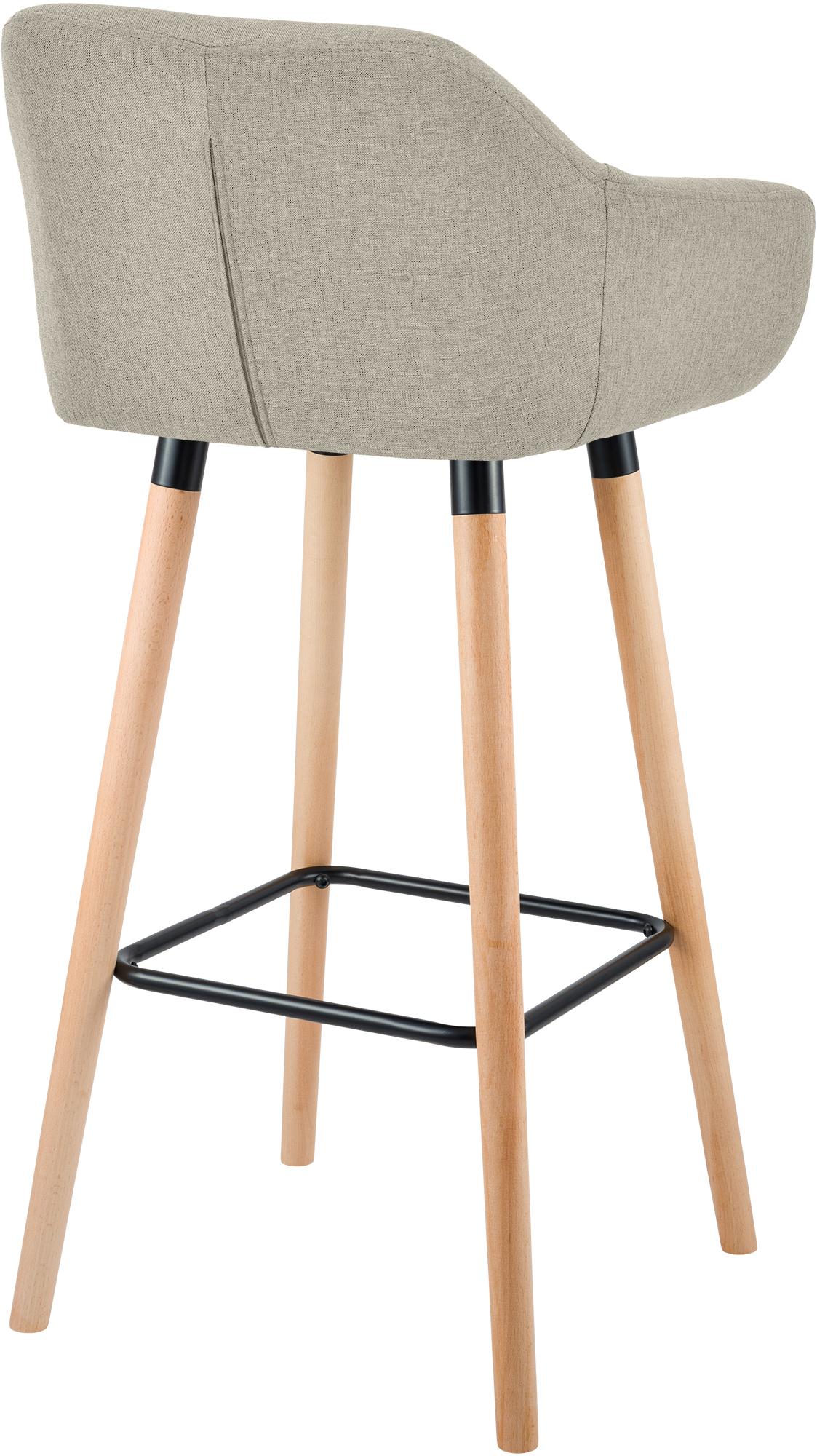 Set van 2 Barkrukken Grant stof creme creme