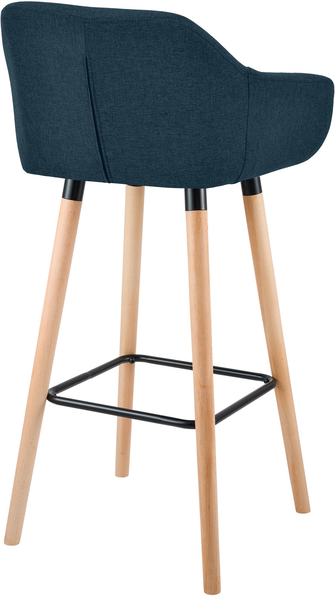 Set van 2 Barkrukken Grant stof blauw blau