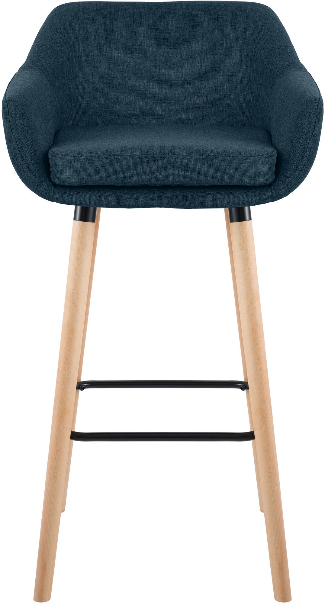 Set van 2 Barkrukken Grant stof blauw blau