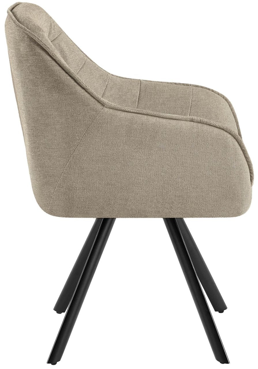 Eetkamerstoel Pettuli taupe,Stof taupe