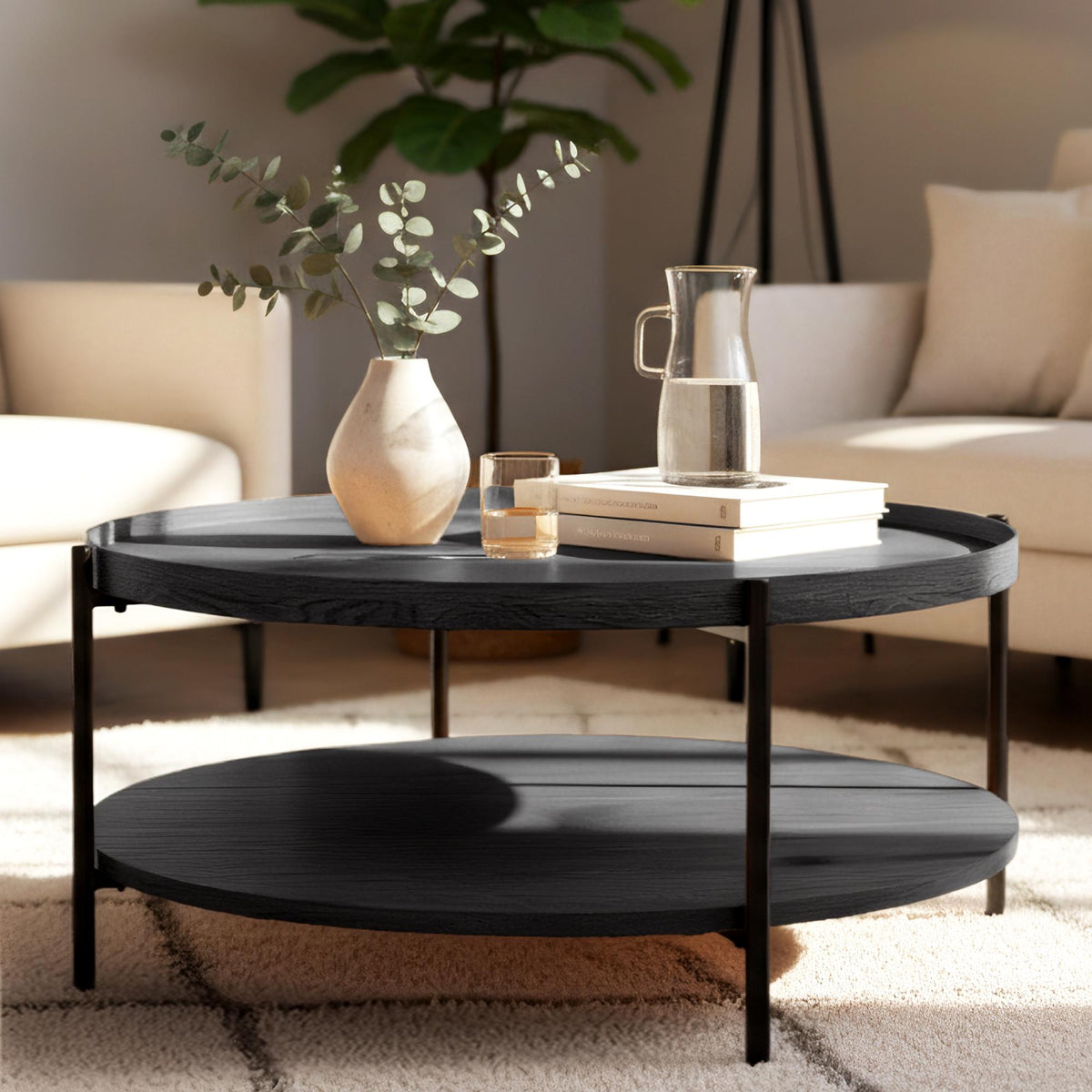 Salontafel Corbitan Ø 80 cm,grijs grau