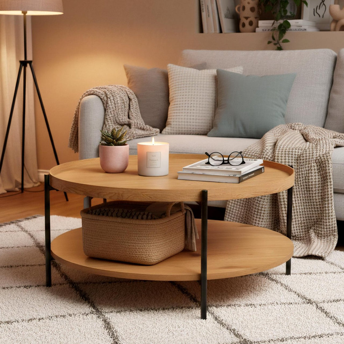 Salontafel Corbitan Ø 80 cm,natura natura