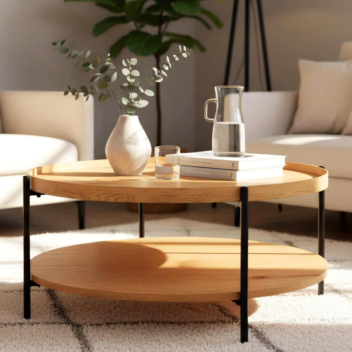 Salontafel Corbitan Ø 80 cm,natura natura