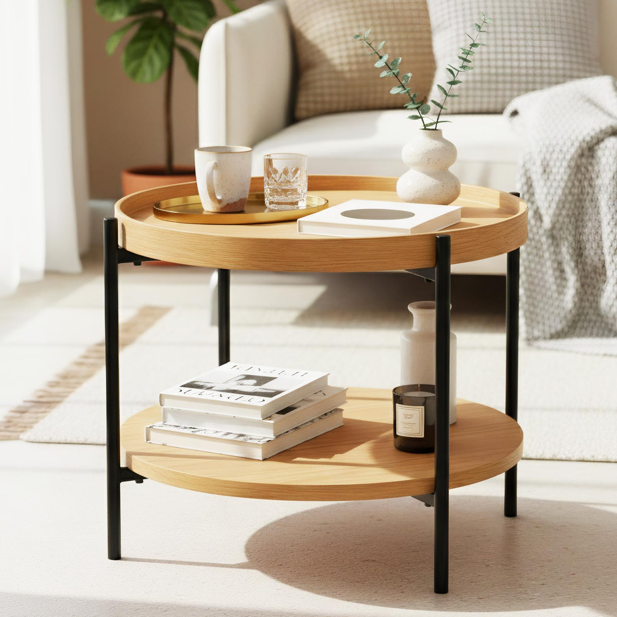 Salontafel Corbitan Ø 50 cm,natura natura