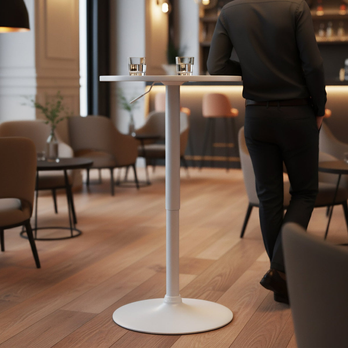 Statafel Xanten Ø 52 cm,wit/wit weiß/weiß
