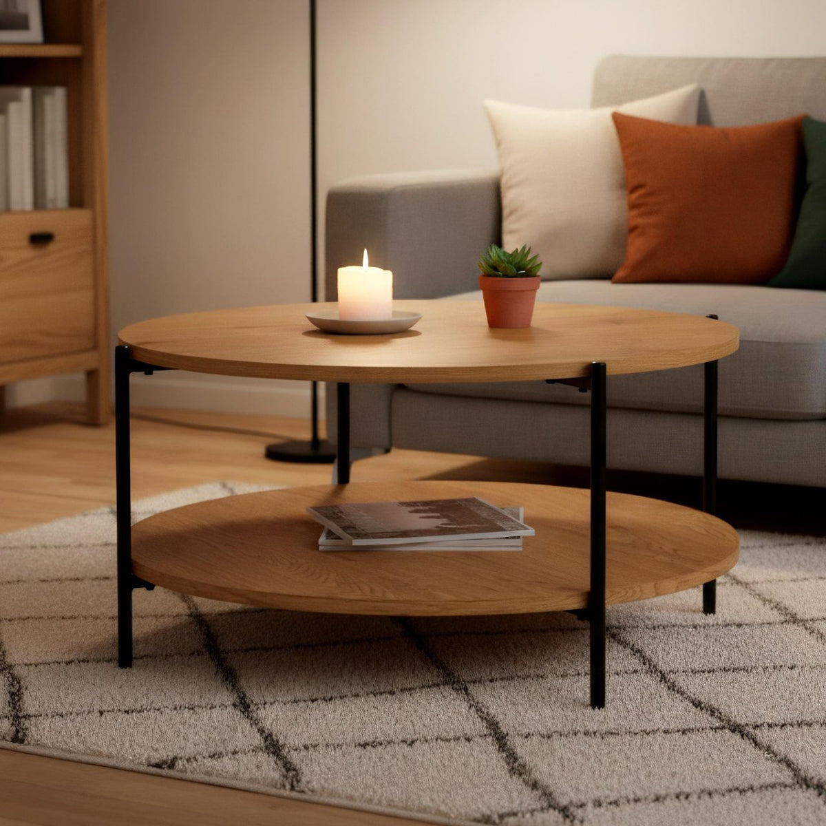 Salontafel Edduma natura,Ø 80 cm natura