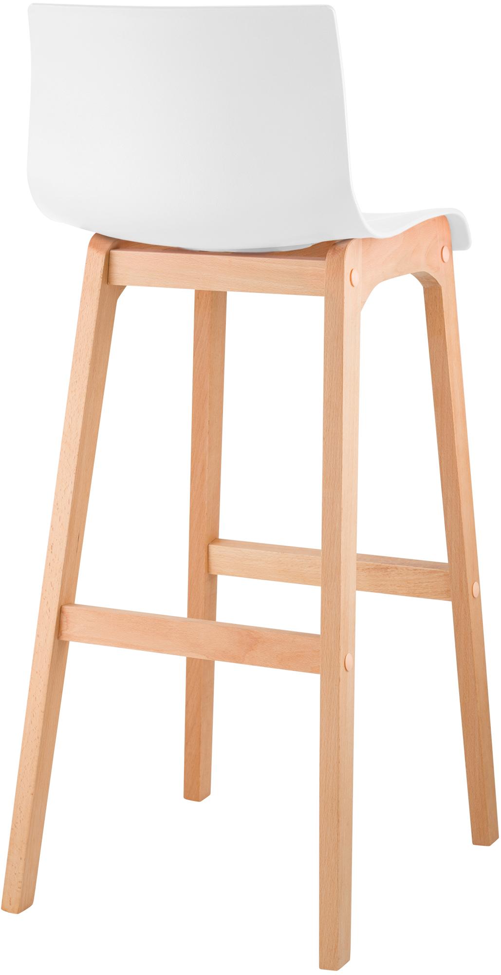 Set van 2 barkrukken Hover Natura wit weiß