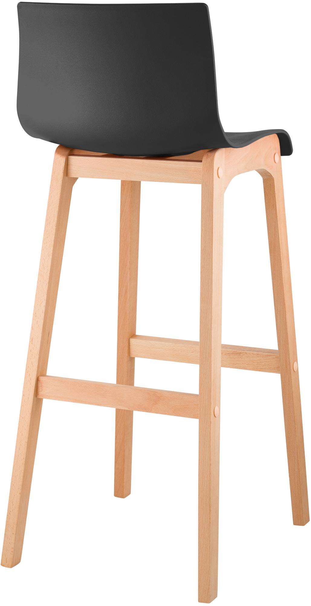 Set van 2 barkrukken Hover Natura zwart schwarz
