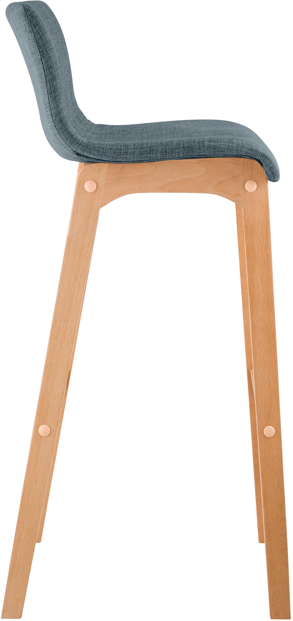 Set van 2 barkrukken Hover Natura Stof blauw blau