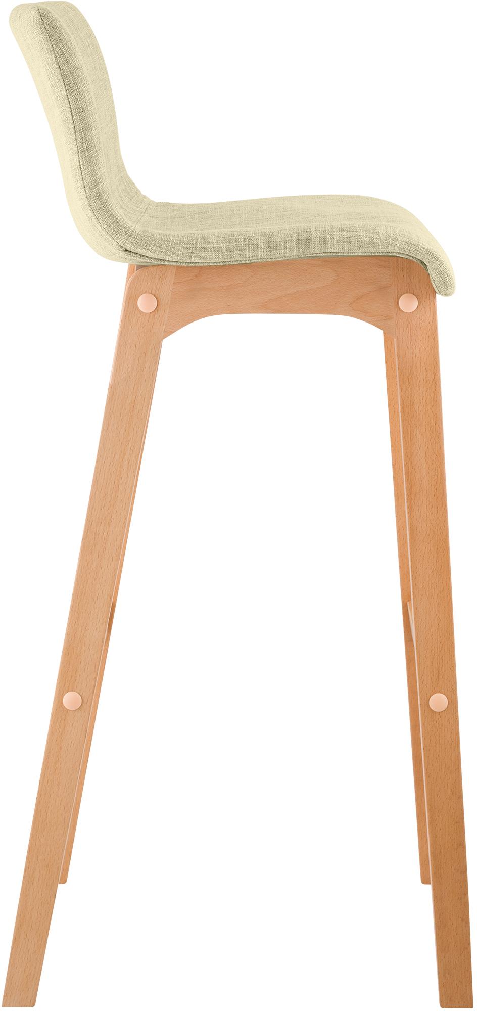 Set van 2 barkrukken Hover Natura Stof creme creme