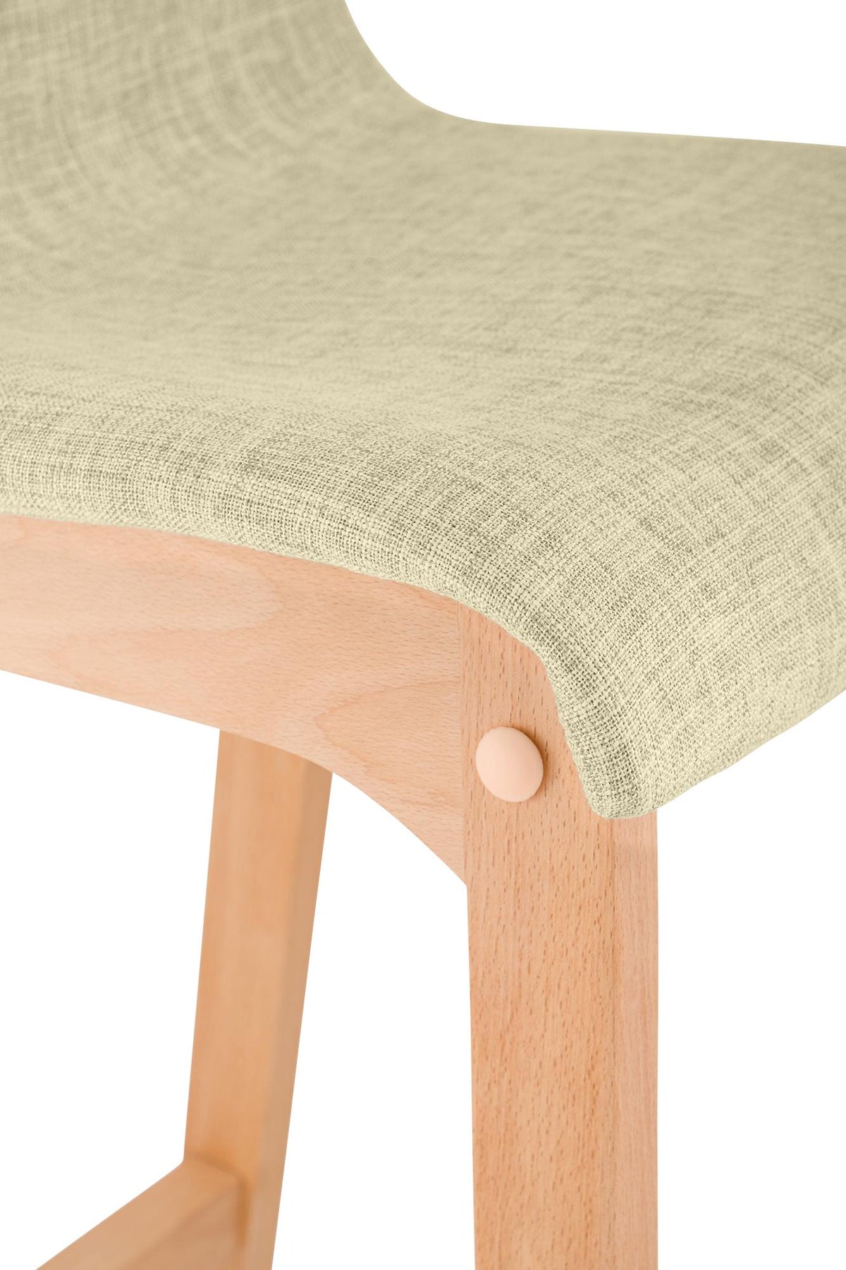 Set van 2 barkrukken Hover Natura Stof creme creme