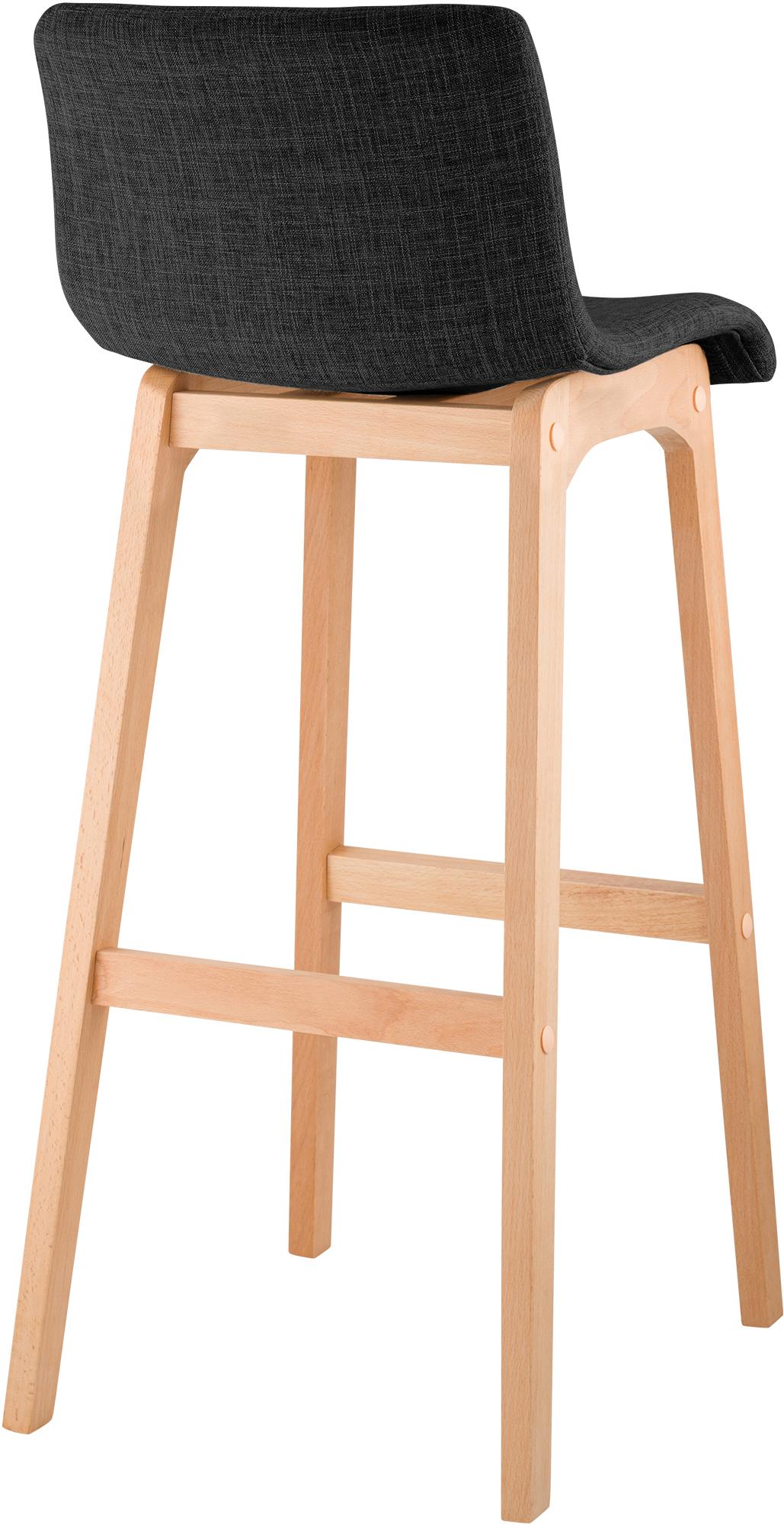 Set van 2 barkrukken Hover Natura Stof donkergrijs dunkelgrau