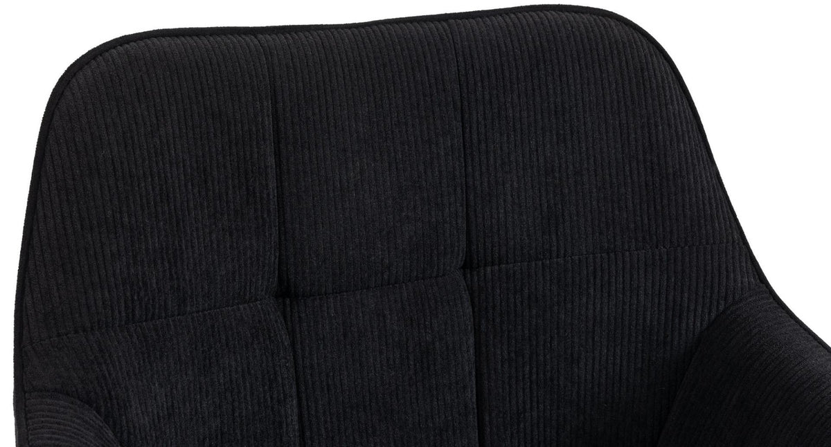 Eetkamerstoel Vienna Cord zwart,natura schwarz