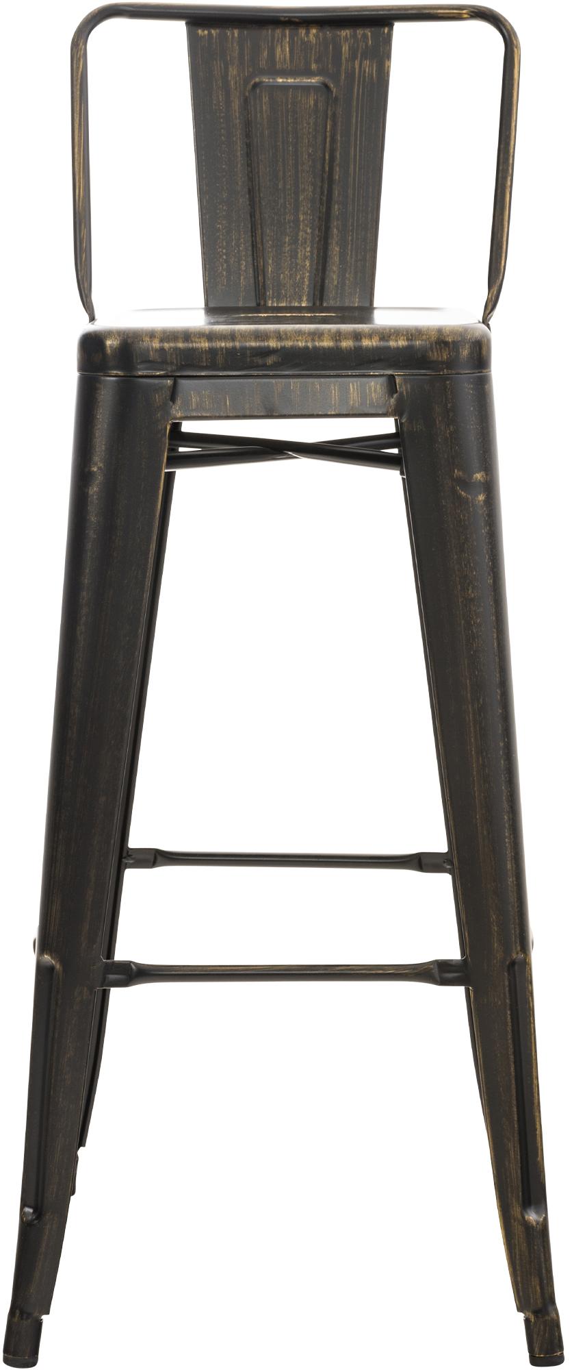 Barhocker Mason antik schwarz-gold