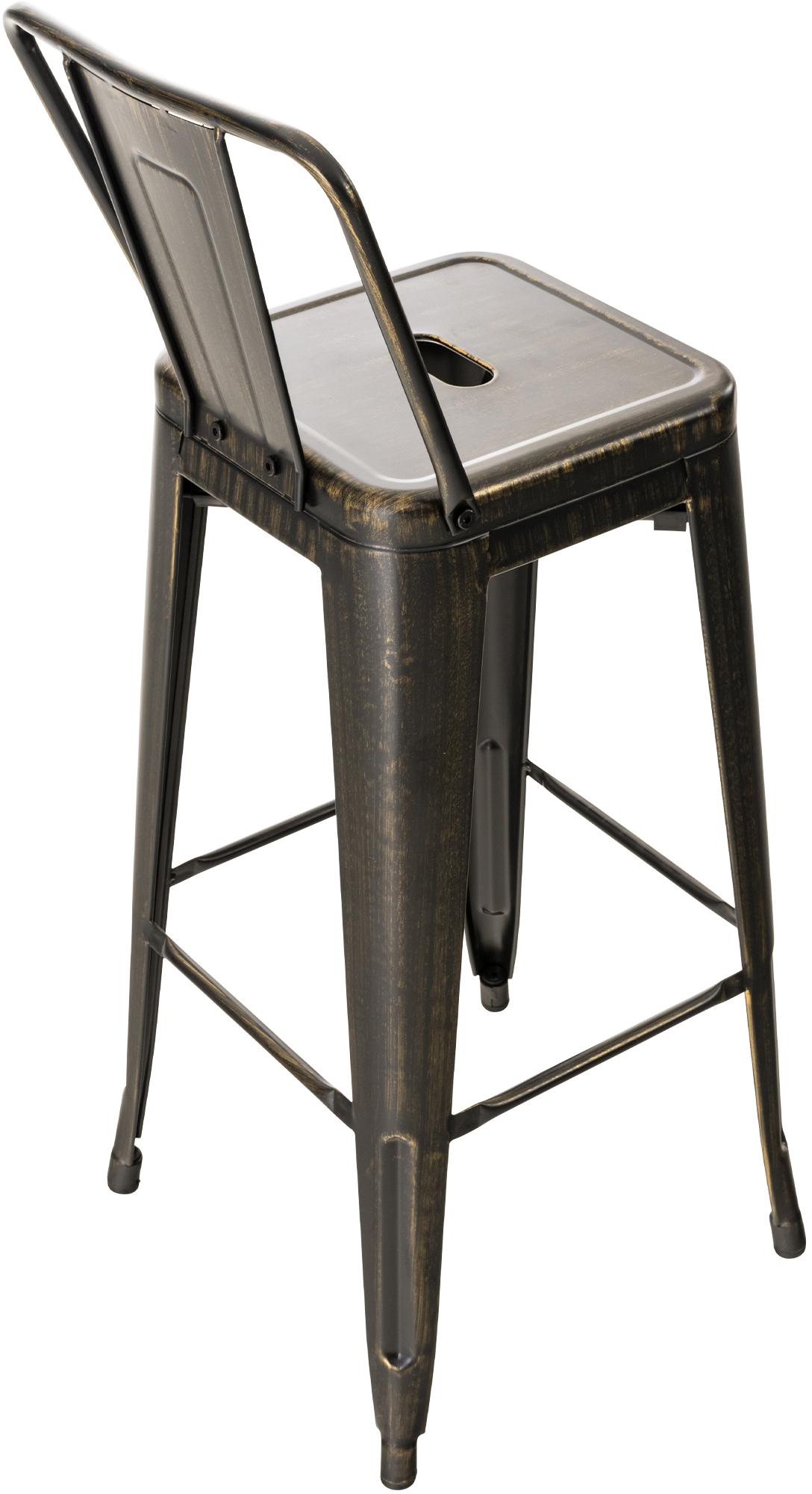 Barhocker Mason antik schwarz-gold